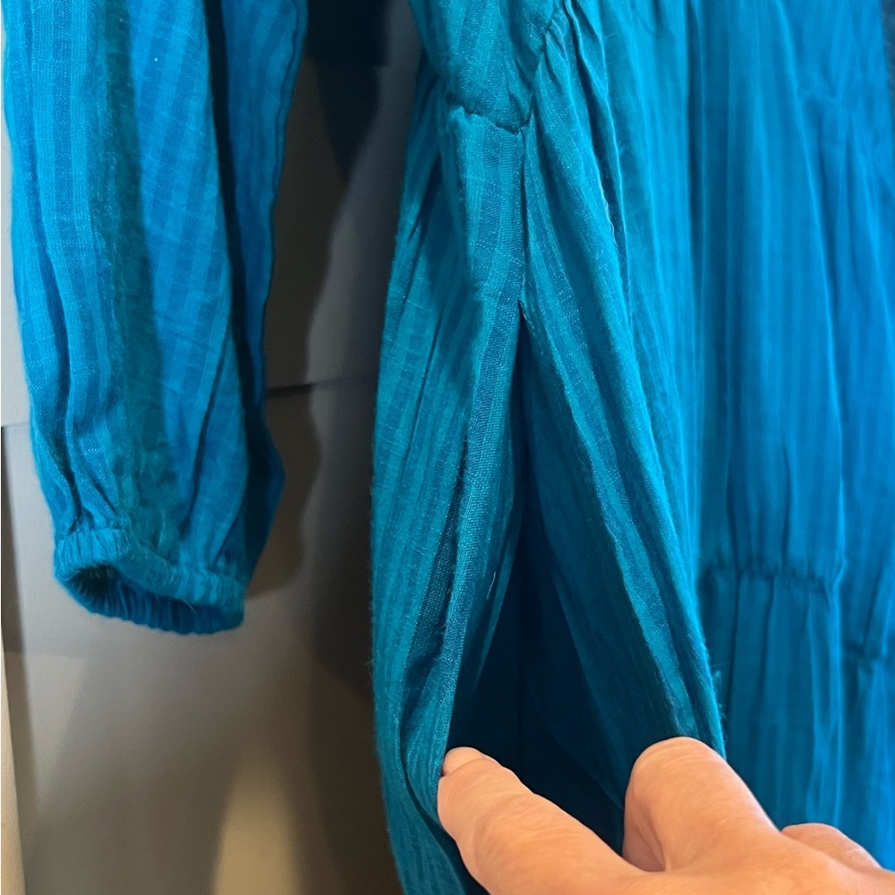 NEW Anthropologie Sundry Aqua Tiered Maxi Dress XL - Picture 9 of 13